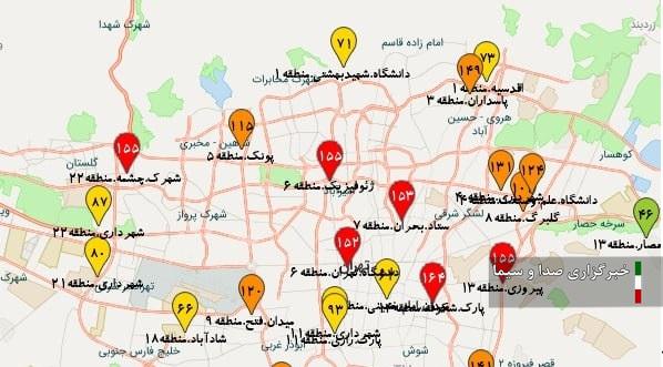 هوای تهران در وضعیت ناسالم قرار گرفت